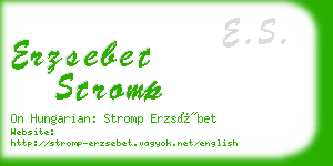 erzsebet stromp business card